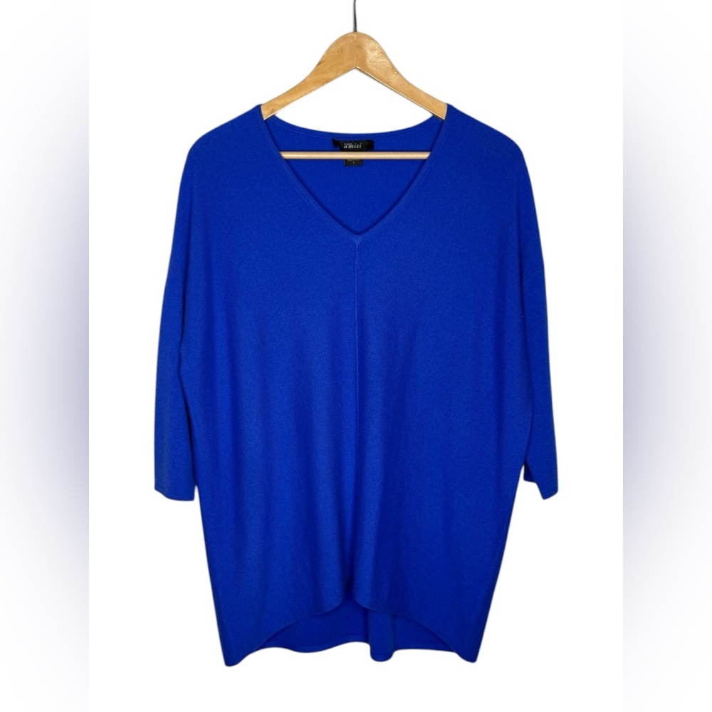 Pure Amici Cashmere Cobalt Royal BlueTunic Sweater Medium